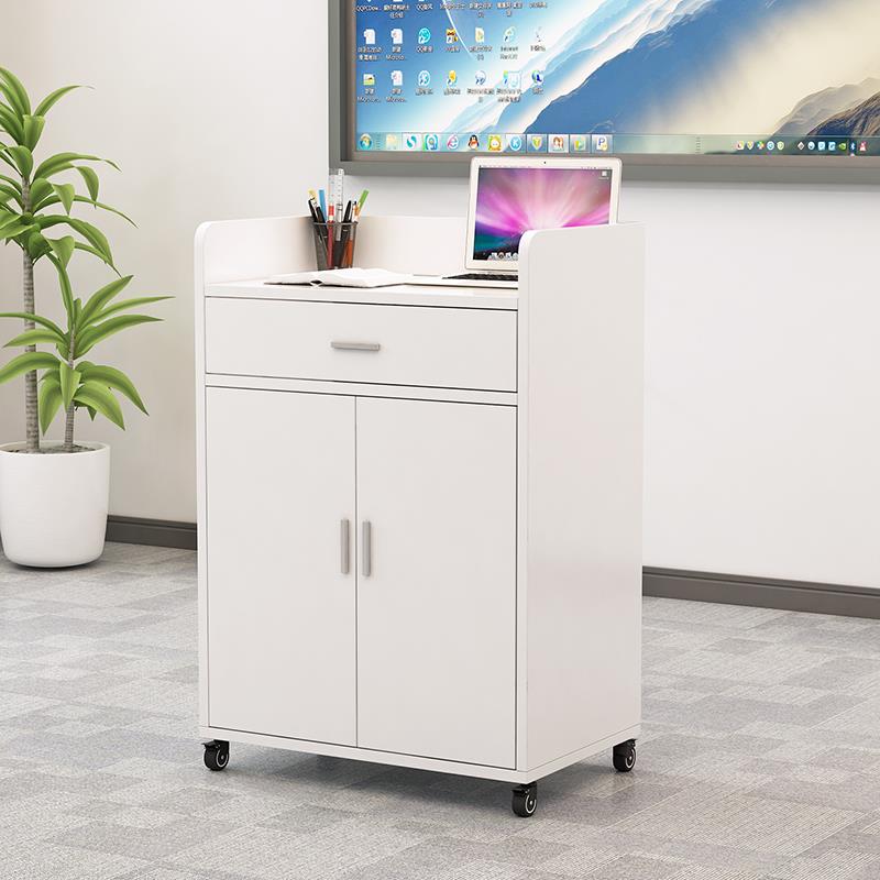 演讲台桌培训台接待迎宾台主席台发言台导购台带轮子讲桌移动教桌