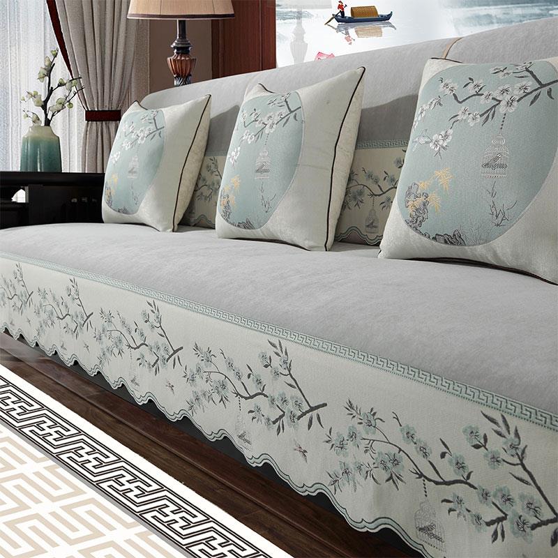 实木沙发垫座垫四季通用防滑高档新中式沙发套罩巾盖布红木坐垫子