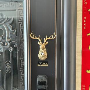 鹿头马头门铃无线家用电池远距离智能防水户外别墅遥控电子呼叫器