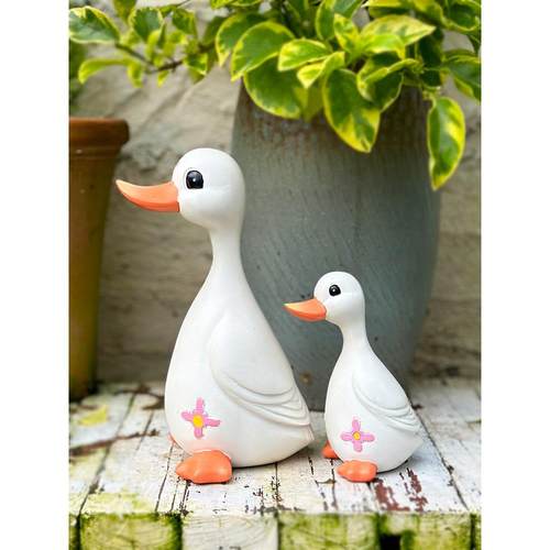 户外花园庭院装饰品摆件创意卡通鸭子树脂工艺品阳台家居桌面布置