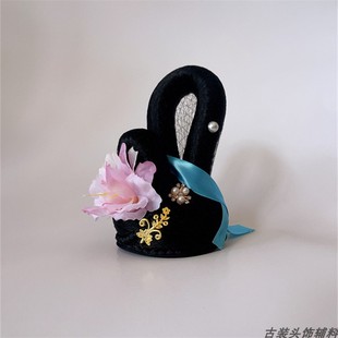 原创艺考古典舞剧目莲鼓越歌行发饰新款 古典汉唐舞蹈荷花古风头饰