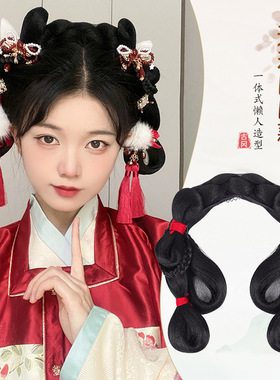汉服古风热熔丝易打理发髻汉唐