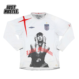 LISA blackpink 足球服 英格兰 短袖长袖 remake 秋季欧美嘻哈