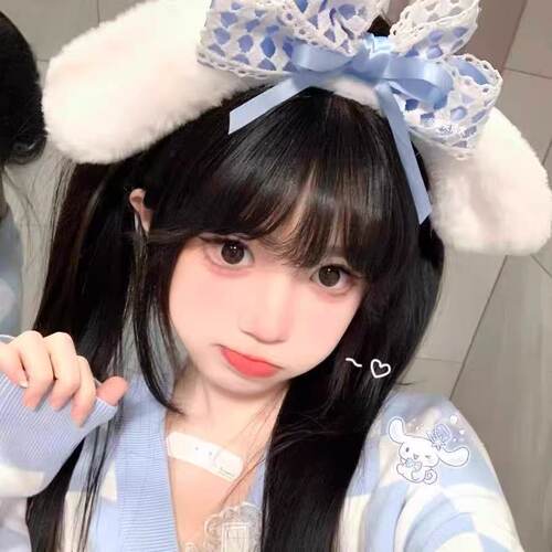 超可爱毛绒大耳兔兔洗脸发箍