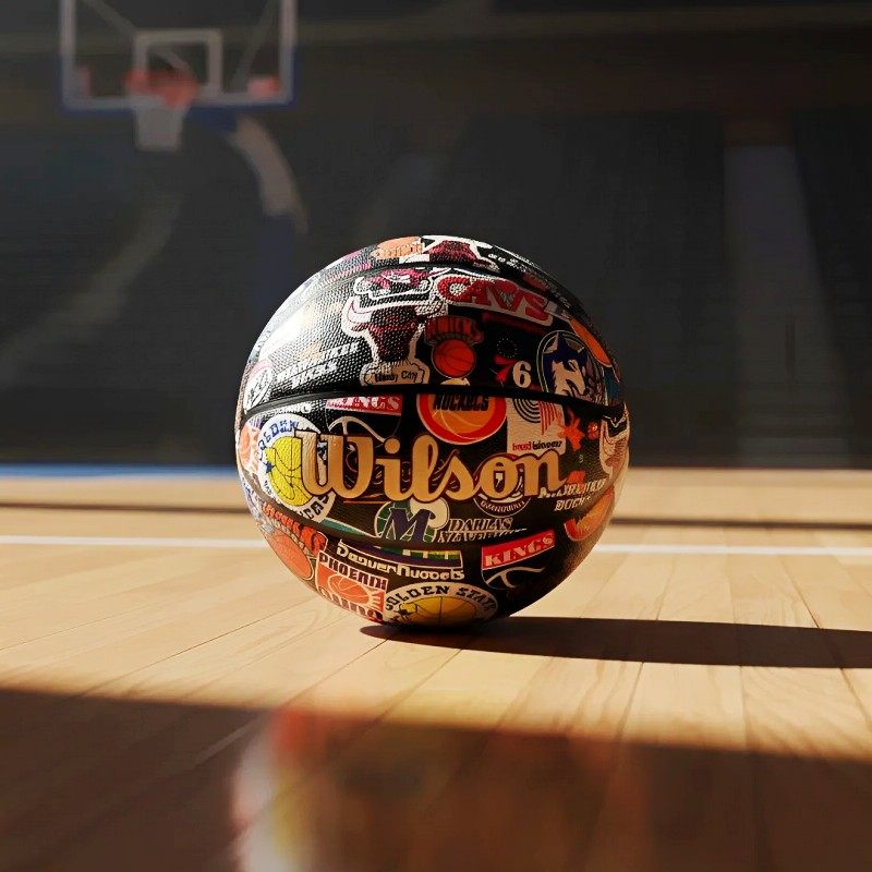 代购美国Wilson威尔胜NBA全明星印花街头比赛训练专用篮球7号球