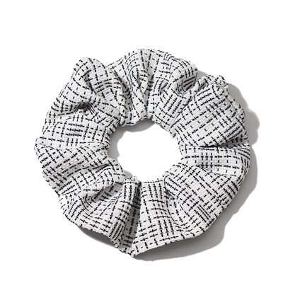 菲啵尔格纹小香风大肠发圈