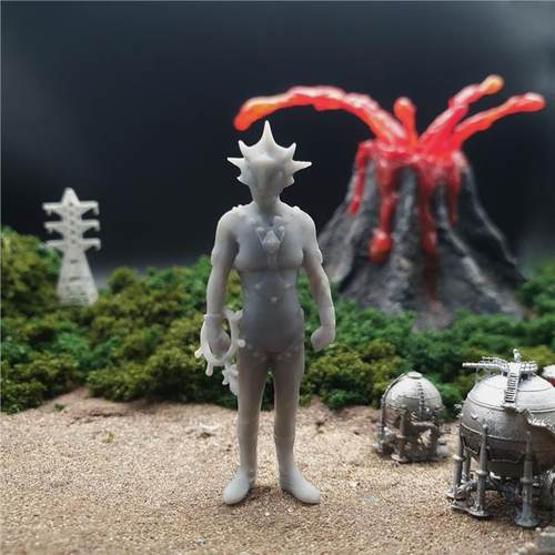 潮玩DIY手工 泰罗奥特曼怪兽名鉴 巴尔吉星人 1/43 模型手办场景