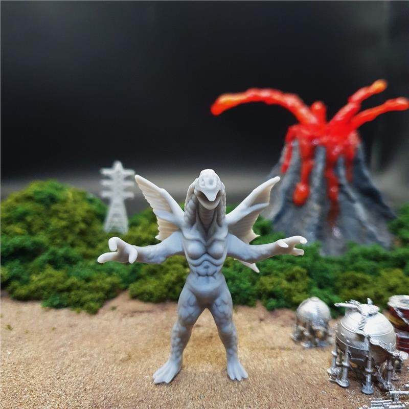 潮玩DIY手工 戴拿奥特曼微缩名签姑获鸟怪兽1/64人偶模型手办场景