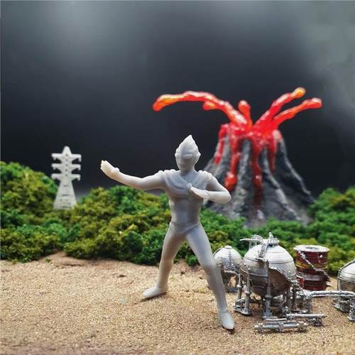 潮玩DIY手工 迪迦奥特曼明鉴空中形一 1/64模型手办场景