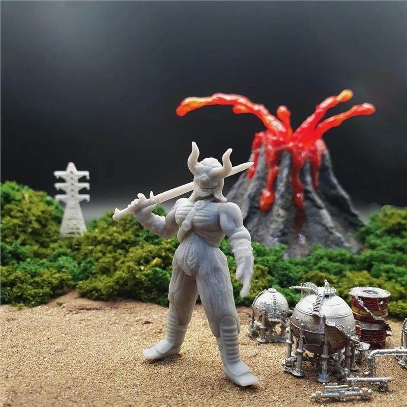 潮玩DIY手工 迪迦奥特曼明鉴怪兽宿那鬼1/64人偶模型手办场景