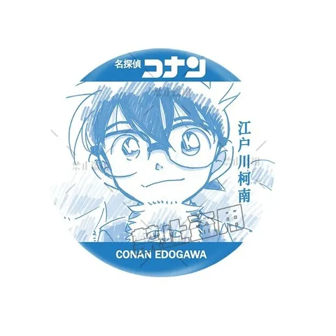 原画徽章谷子同人周边名侦探柯南镭射彩虹工藤新一系列毛利兰吧唧