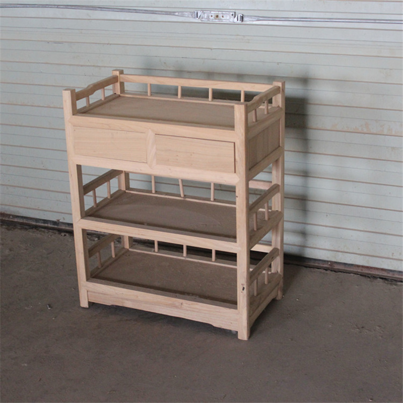 老榆木新中式风客厅白胚厨房橱柜