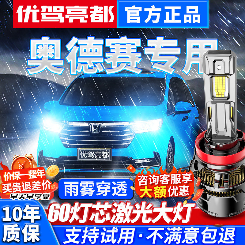 适用04-21款本田奥德赛汽车激光led大灯远光近光车灯激光灯泡