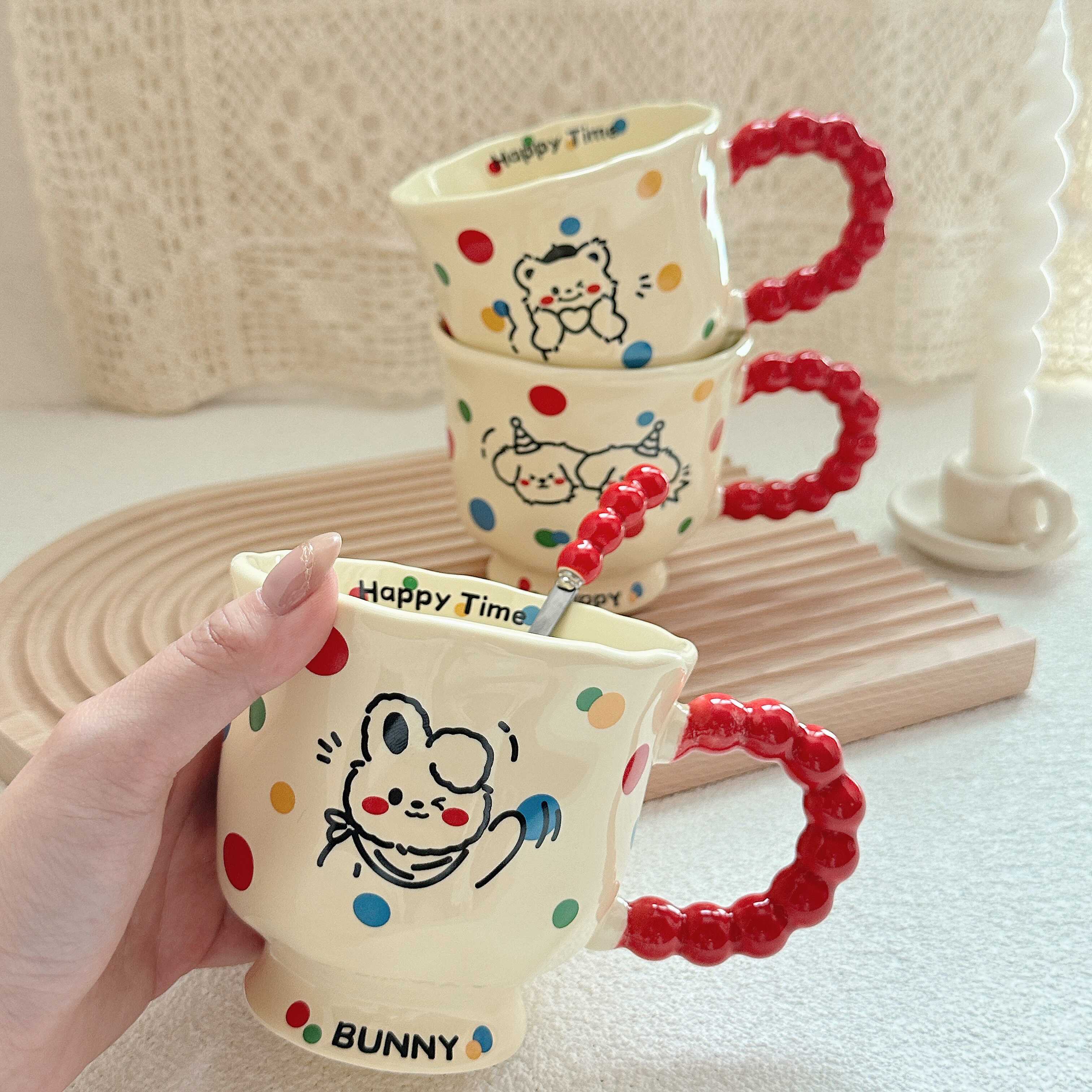波点伴手礼马克杯陶瓷卡通