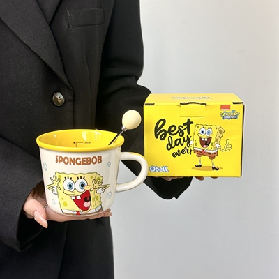 正版联名海绵宝宝马克杯伴手礼品