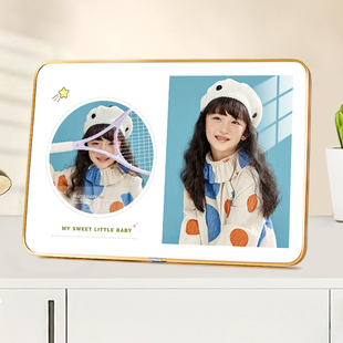 儿童相框摆台洛克水晶照片定制高级感洗相片打印带冲洗洗印相簿