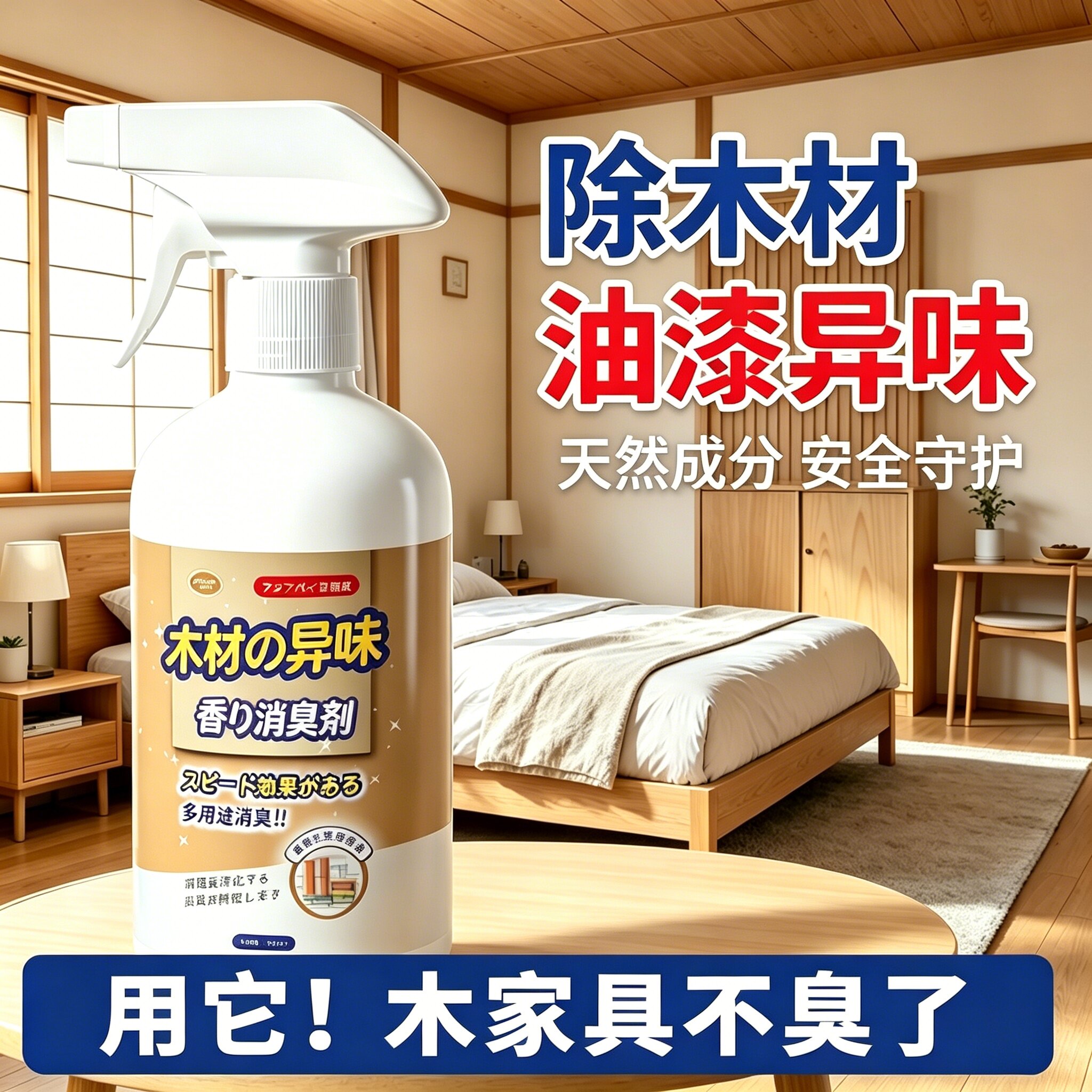 木材除味剂油漆家具除味剂新家具异味实木柜子装修去除苯甲醛剂