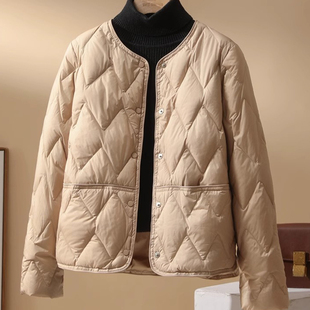 轻薄羽绒服女秋冬2025新款时尚百搭超轻大衣内胆小个子短款外套女