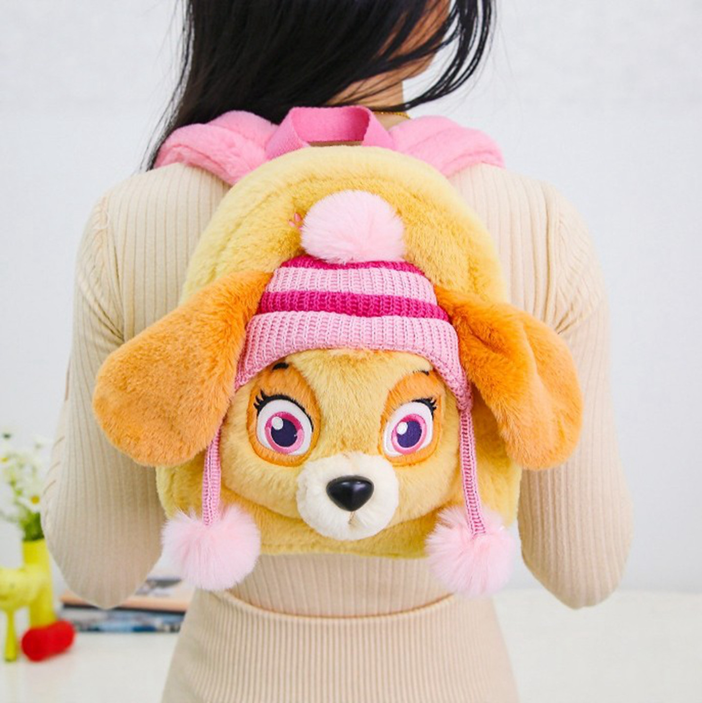 正版蜂蜜罐汪汪队毛绒双肩包包卡通可爱天天阿奇儿童书包生日礼物