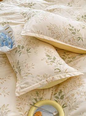 4 pcs bed beddings cotton flat sheet pillowca4451111ses shee