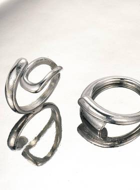 嘻哈朋克指环 woman hip-hop punk retro exaggerated joint ring