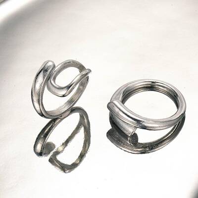 嘻哈朋克指环 woman hip-hop punk retro exaggerated joint ring