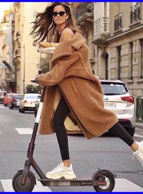 long teddy Fur Jacket For Women Clothes trench Coat Winter