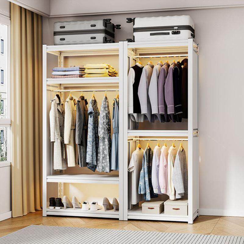 Angle steel hanger storage rack, open style coat rack