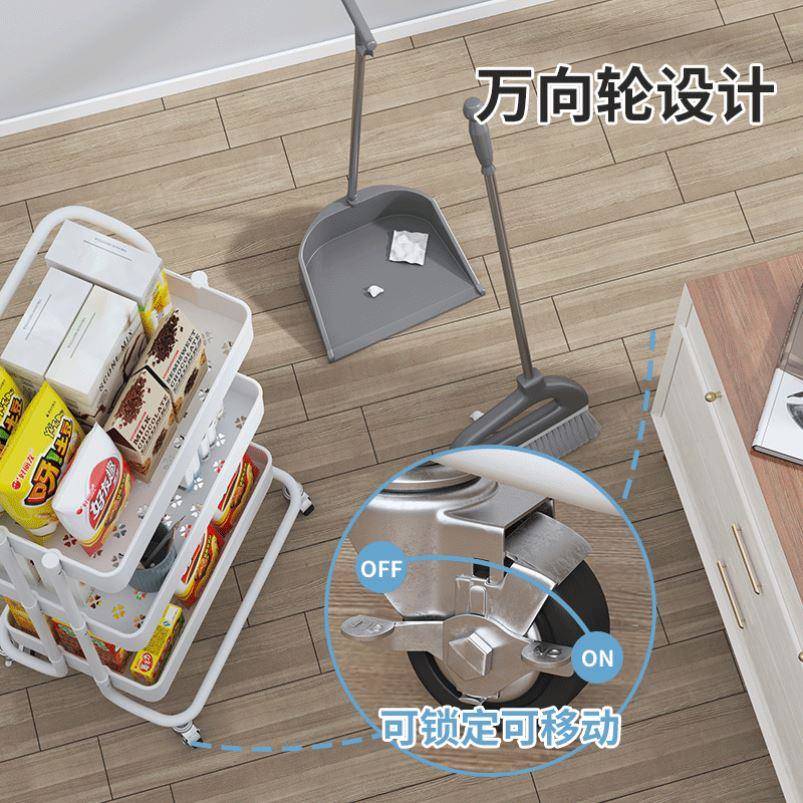 Kitchen storage rack bathroom Shelf Trolley iron shelves