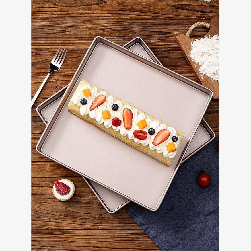 baking mold non stick square cake roll baking pan 28cm nouga