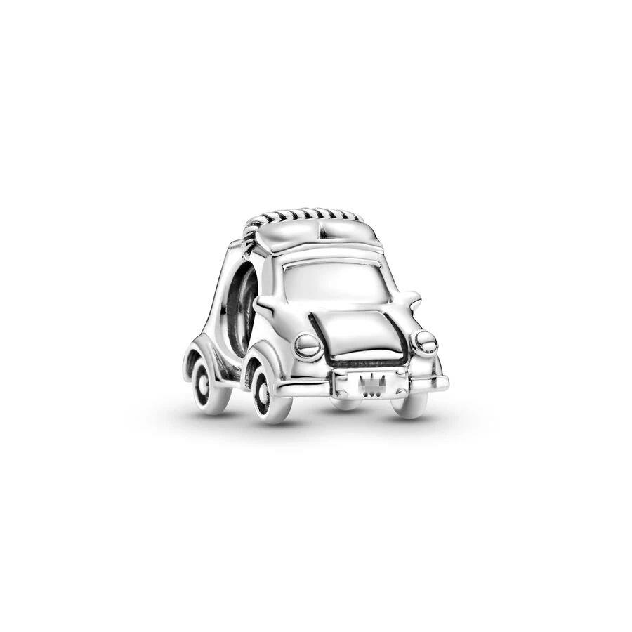 Silver 925 Electric Car Shopping Bag Vintage Camera Charm Be