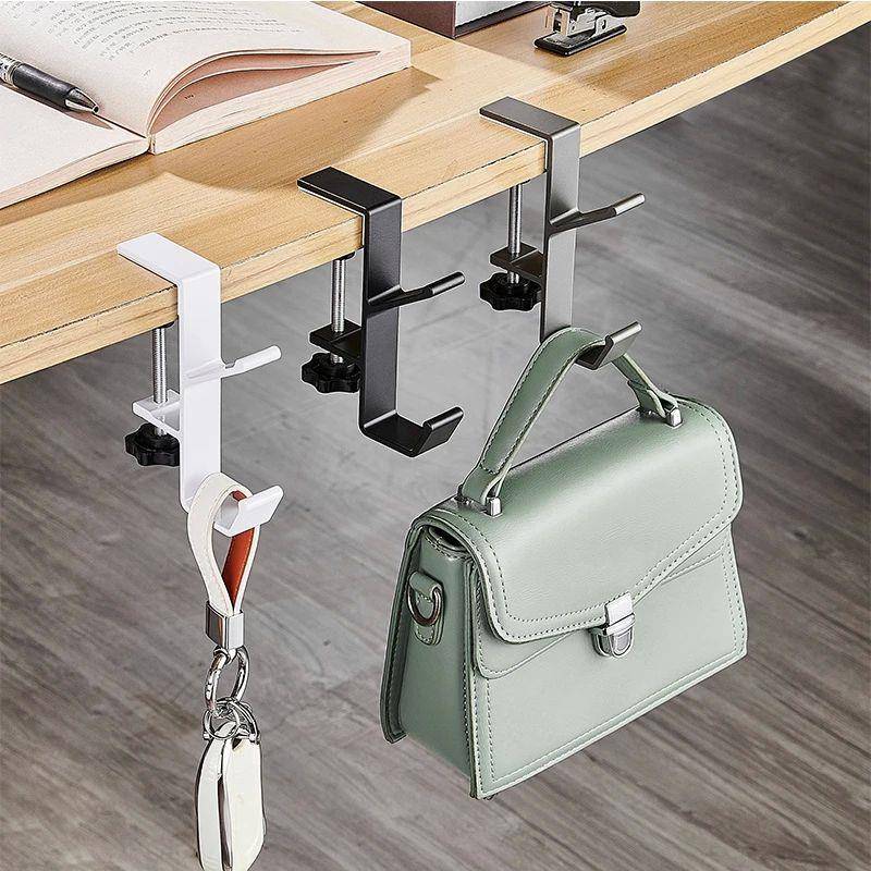 Bag Hanger for Desk Key Holder Punch-free Table Hook Wall Ha