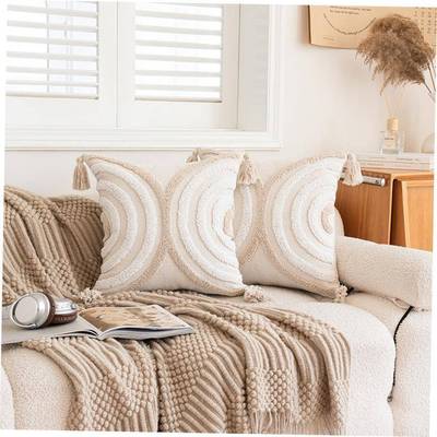 波西米亚北欧ins簇绒抱枕BIJ09Ci73ohemian tufted pillow sofa,