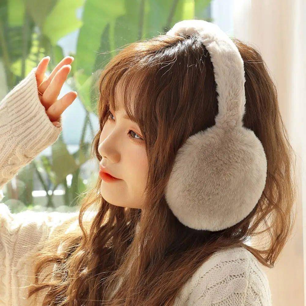 1PC Solid CoMZQlor Soft Plush Ear Warmer Winter Warm Earmuff
