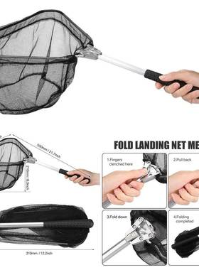 Fishing Landing Net Aluminum Alloy Durale Telescoping Exten