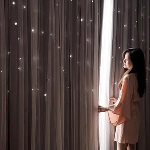 No Need to Punch Velcro Curtain Shading Yarn Window Curtains