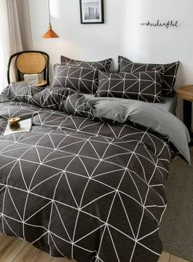 4pc bedsheet set flat sheet student bed cover single/double