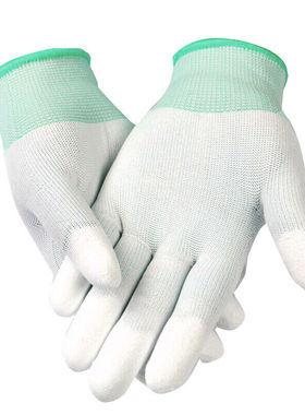 谋福CNMF80342PU涂指手套涂层手套尼龙手套13针织手套/劳保手套耐