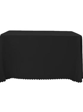 安赛瑞涤纶桌布1m长*0.75宽*1m下垂高度平铺黑色9F00844