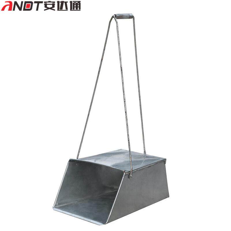 安达通白铁皮垃圾斗防风撮箕加厚簸箕园林清洁畚箕铁簸箕户外扫地