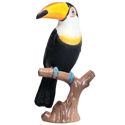 林畅模玩仿真动物玩具套装巨嘴鸟模型实心小鸟类飞禽儿童科教认知