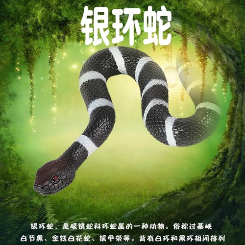 林畅儿童软胶玩具银环蛇模型