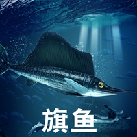 林畅模玩儿童深海鱼类玩具旗鱼模型海洋生物芭蕉鱼箭剑鱼仿真动物