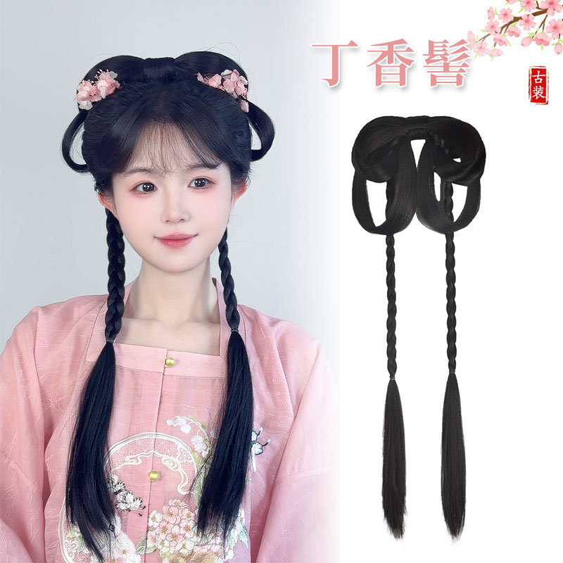 汉服古风假发包古装一体式发箍