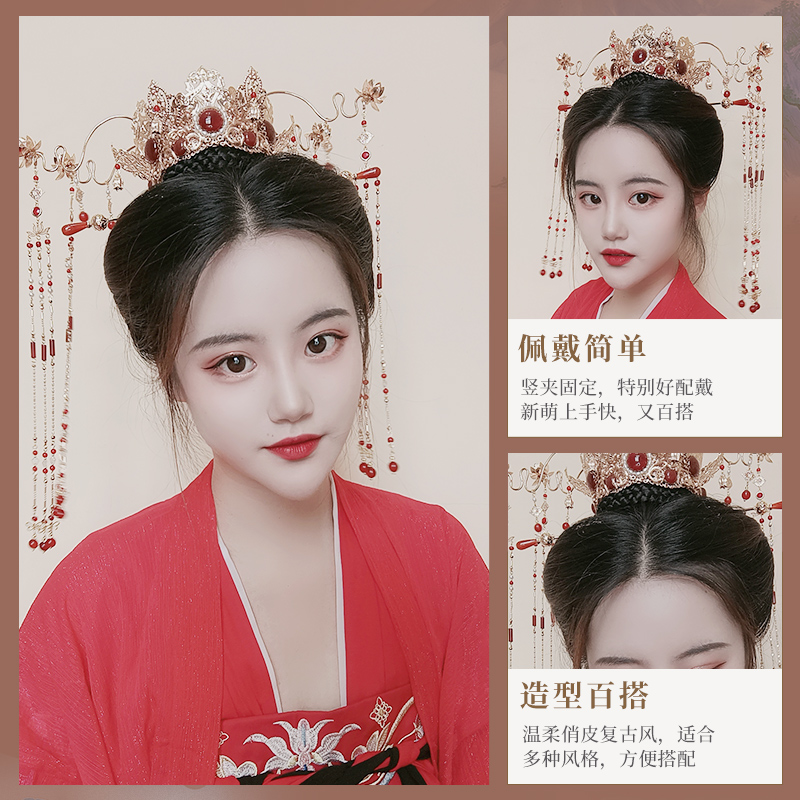 春秋假发古风发冠款发包百搭圆形发髻古装汉服造型假发COS发包