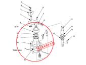 高达霍巴特洗碗机配件 C64BB 电机传送偏心轴总成轴座 C44