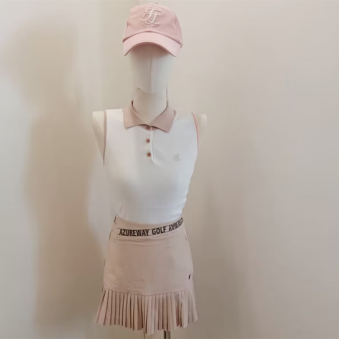 韩版高尔夫球服装女生夏季无袖针织上衣时尚修身显瘦弹力短袖T恤