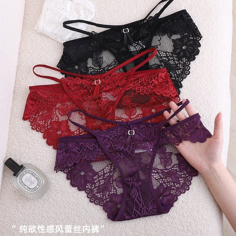 性感蕾丝蝴蝶结内裤低腰少女法式诱惑纯欲网纱镂空女士三角裤1097,女士内衣/男士内衣/家居服,男三角内裤,淘宝优惠券,粉丝福利购,淘宝优惠卷