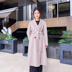 尔东羊绒正肩戗驳领款式100%纯小山羊绒