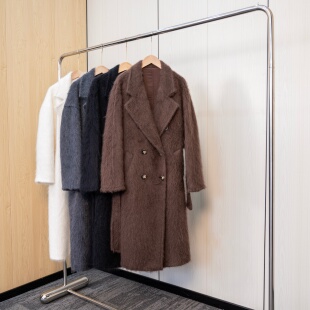 尔东羊绒线下纯山羊绒拉绒801保暖百搭永不过时大衣中长